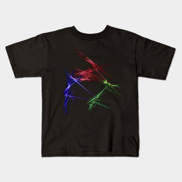 Triforce Neon Kids T-Shirt by caleb165